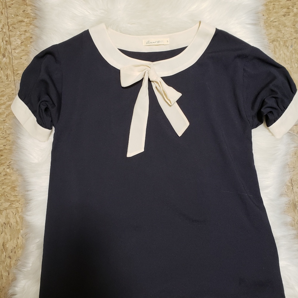 Navy Blue Sailor Top
